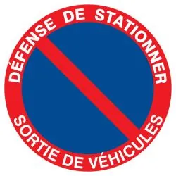 Panneau DEFENSE DE STATIONNER SORTIE D Taliaplast 627212