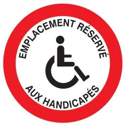 Panneau EMPLACEMENT RESERVE HANDICAPES Taliaplast 624266