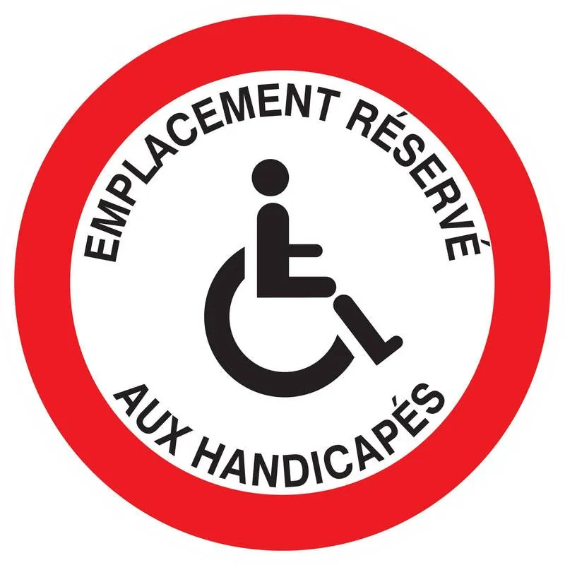 Panneau EMPLACEMENT RESERVE HANDICAPES Taliaplast 627266
