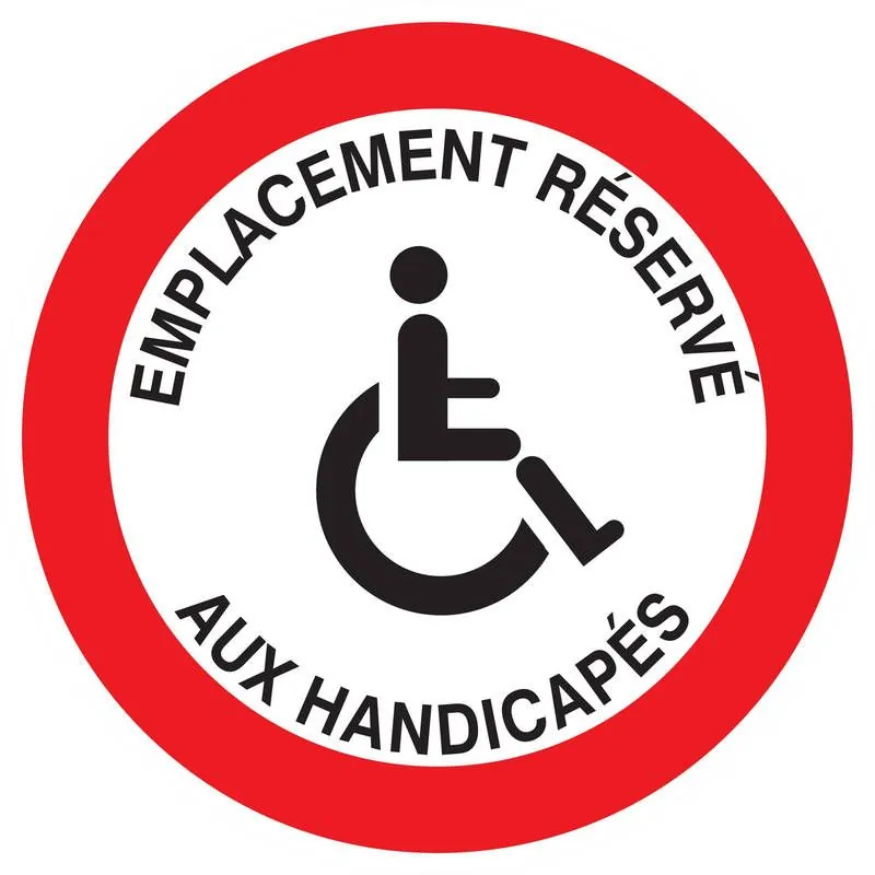 Panneau EMPLACEMENT RESERVE HANDICAPES Taliaplast 622266