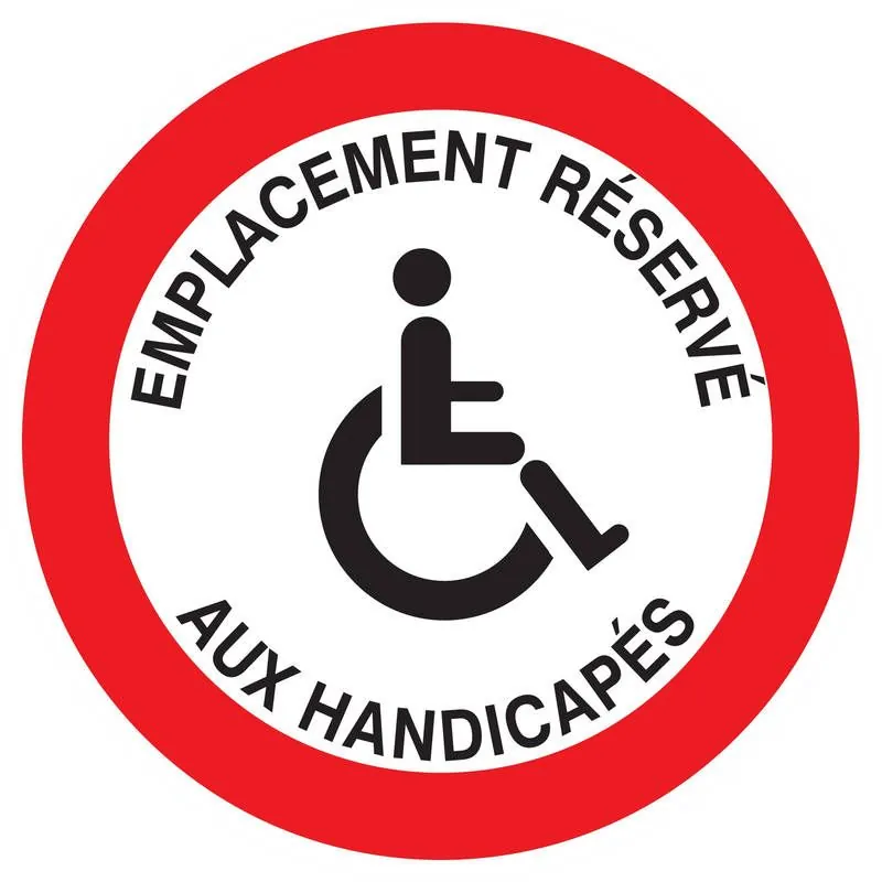 Panneau EMPLACEMENT RESERVE HANDICAPES Taliaplast 623266