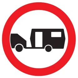 Panneau INTERDIT AUX CARAVANNES NORMAS Taliaplast 624290