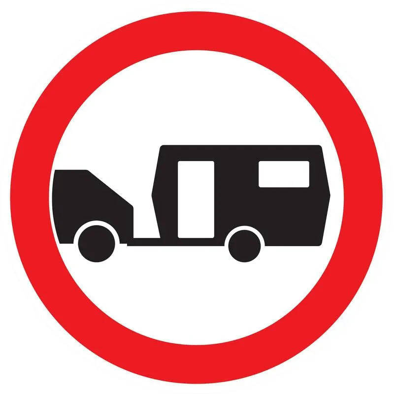 Panneau INTERDIT AUX CARAVANNES NORMAS Taliaplast 624290