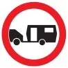 Panneau INTERDIT AUX CARAVANNES NORMAS Taliaplast 624290
