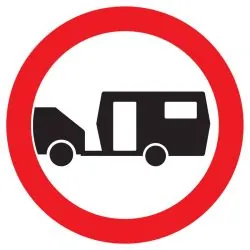 Panneau INTERDIT AUX CARAVANNES NORMAS Taliaplast 627290