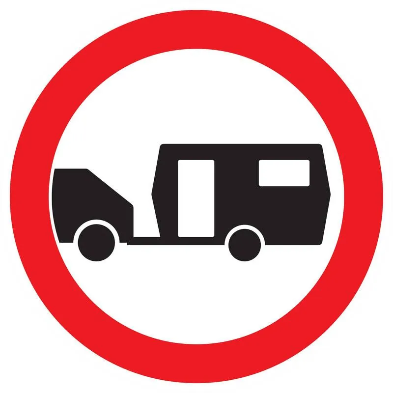 Panneau INTERDIT AUX CARAVANNES NORMAS Taliaplast 622290