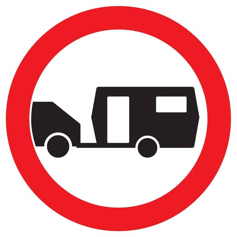 Panneau INTERDIT AUX CARAVANNES NORMAS Taliaplast 623290