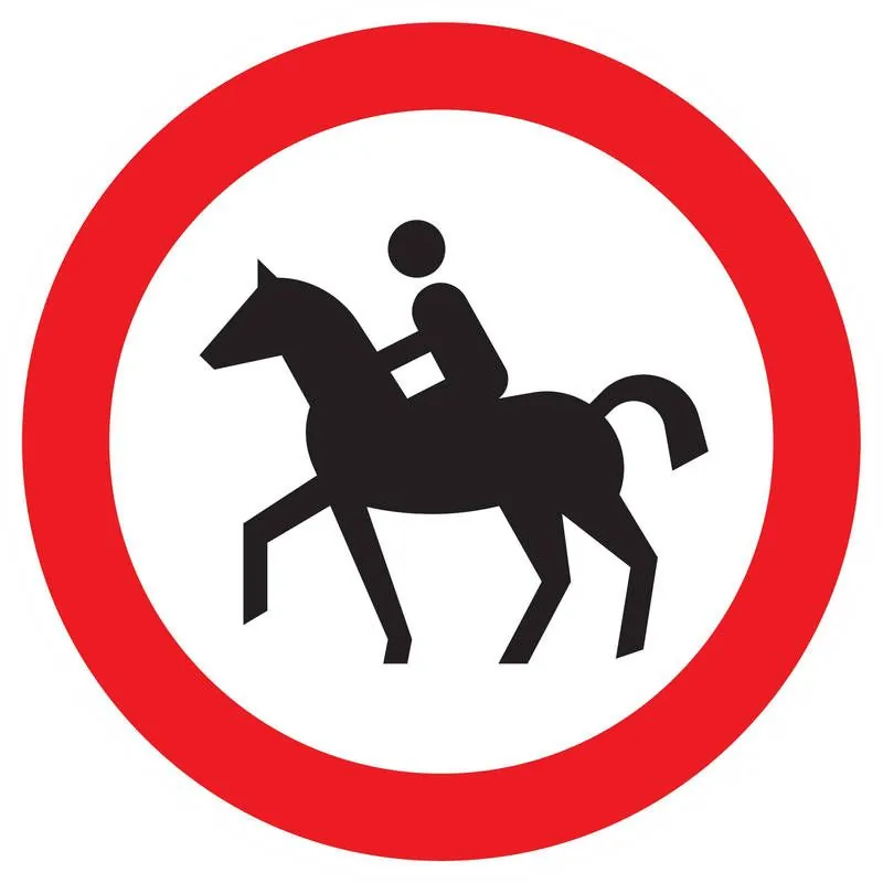 Panneau INTERDIT AUX CAVALIERS NORMASI Taliaplast 624291