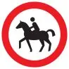 Panneau INTERDIT AUX CAVALIERS NORMASI Taliaplast 624291