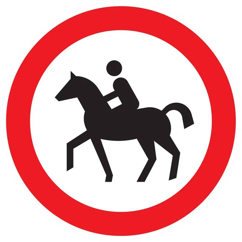 Panneau INTERDIT AUX CAVALIERS NORMASI Taliaplast 627291