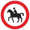 Panneau INTERDIT AUX CAVALIERS NORMASI Taliaplast 627291
