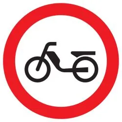 Panneau INTERDIT AUX CYCLOMOTEURS NORM Taliaplast 624292