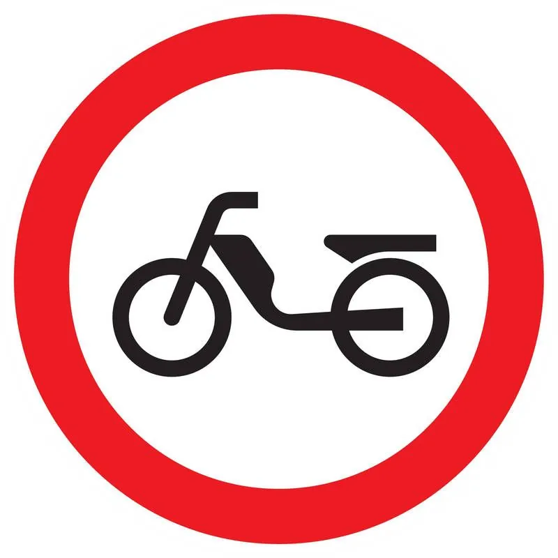Panneau INTERDIT AUX CYCLOMOTEURS NORM Taliaplast 624292