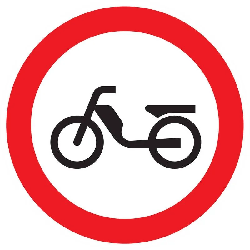 Panneau INTERDIT AUX CYCLOMOTEURS NORM Taliaplast 627292