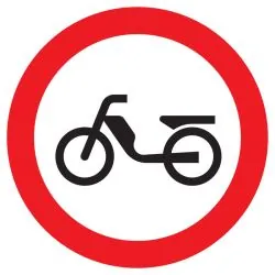 Panneau INTERDIT AUX CYCLOMOTEURS NORM Taliaplast 622292
