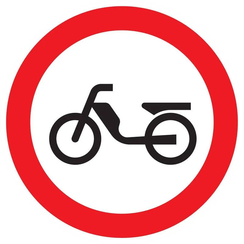 Panneau INTERDIT AUX CYCLOMOTEURS NORM Taliaplast 622292