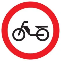Panneau INTERDIT AUX CYCLOMOTEURS NORM Taliaplast 623292