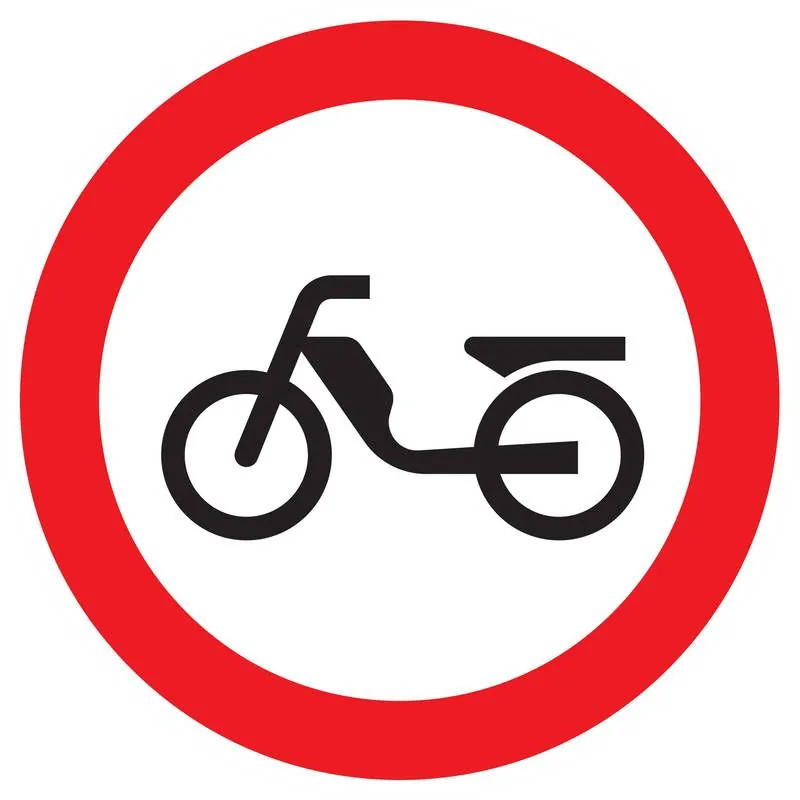 Panneau INTERDIT AUX CYCLOMOTEURS NORM Taliaplast 623292