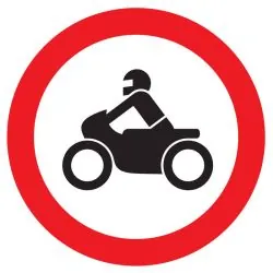 Panneau INTERDIT AUX MOTOS NORMASIGN D Taliaplast 624293
