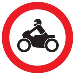 Panneau INTERDIT AUX MOTOS NORMASIGN D Taliaplast 627293