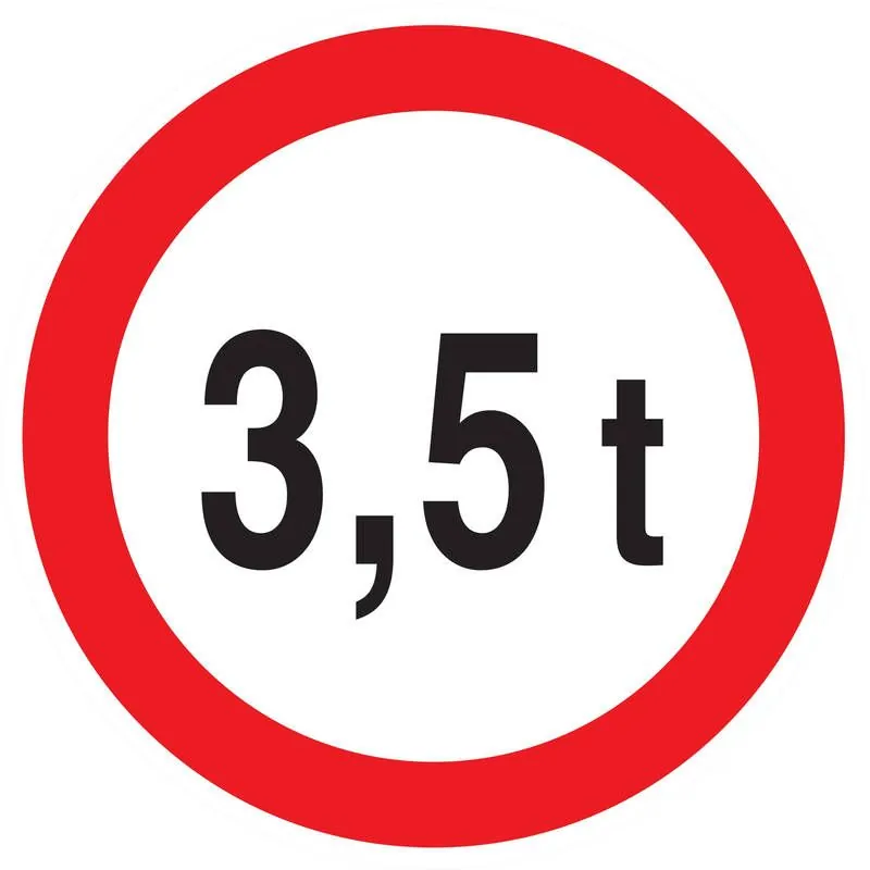 Panneau INTERDIT AU PLUS DE 3.5 TONNES Taliaplast 624283