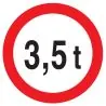 Panneau INTERDIT AU PLUS DE 3.5 TONNES Taliaplast 624283