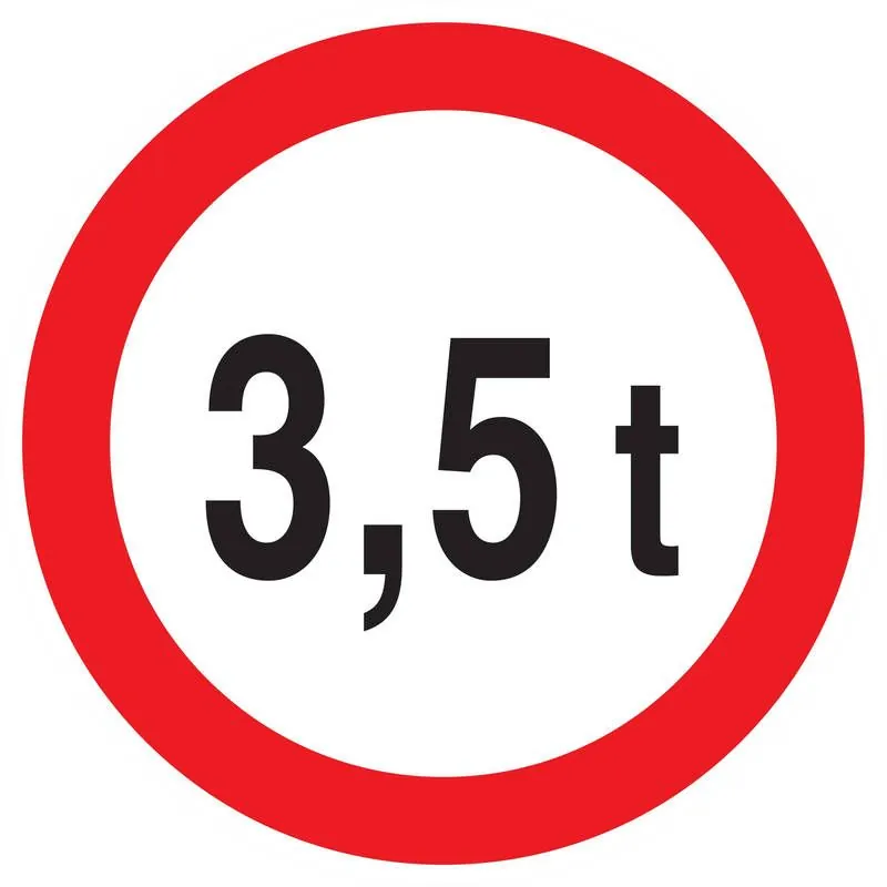 Panneau INTERDIT AU PLUS DE 3.5 TONNES Taliaplast 622283