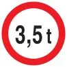 Panneau INTERDIT AU PLUS DE 3.5 TONNES Taliaplast 622283