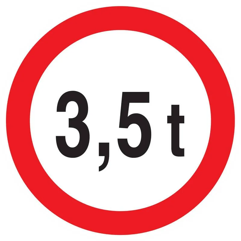 Panneau INTERDIT AU PLUS DE 3.5 TONNES Taliaplast 623283