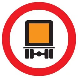Panneau INTERDIT AUX TRANSPORTS DES MA Taliaplast 622285
