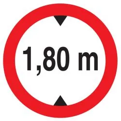 Panneau INTERD.VEHICULE +1.80M DE HAUT Taliaplast 624272