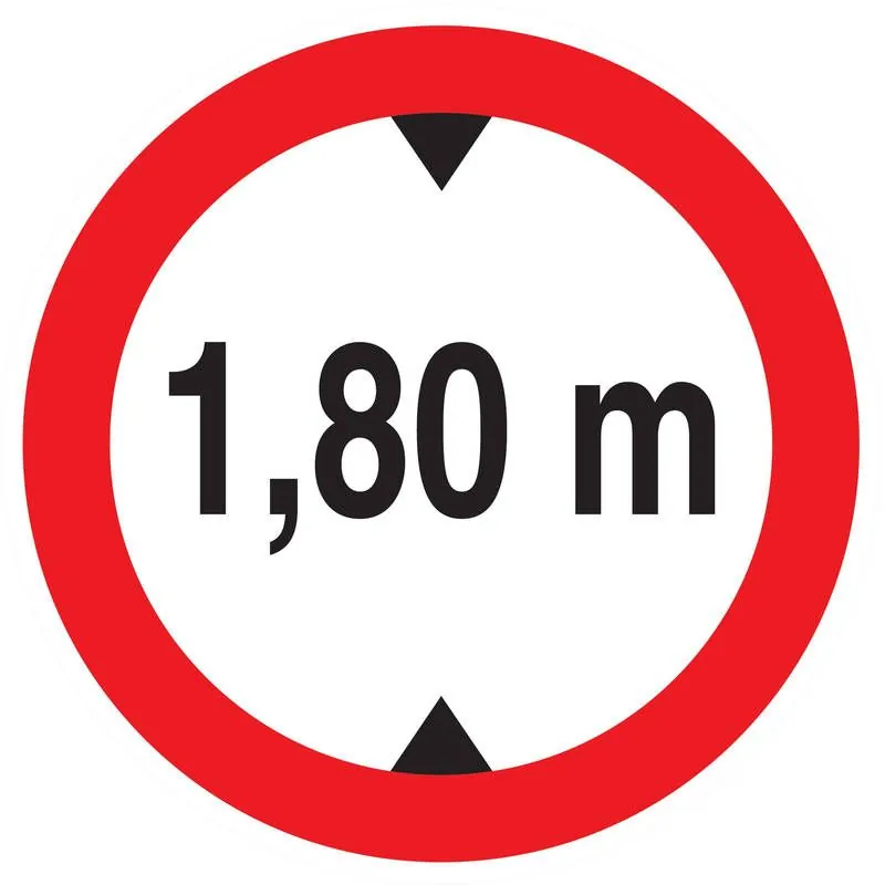 Panneau INTERD.VEHICULE +1.80M DE HAUT Taliaplast 624272