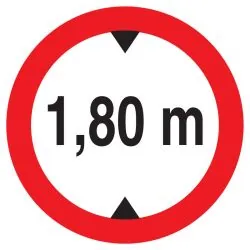 Panneau INTERD.VEHICULE +1.80M DE HAUT Taliaplast 627272