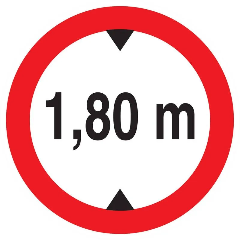 Panneau INTERD.VEHICULE +1.80M DE HAUT Taliaplast 627272