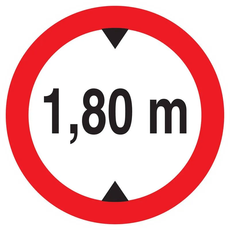Panneau INTERD.VEHICULE +1.80M DE HAUT Taliaplast 622272
