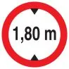 Panneau INTERD.VEHICULE +1.80M DE HAUT Taliaplast 622272