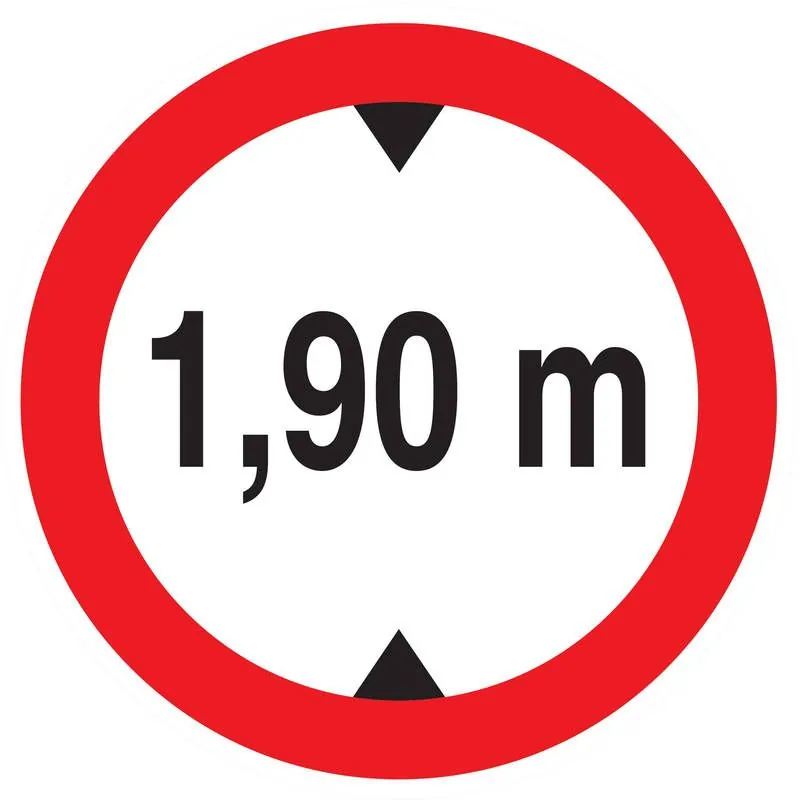 Panneau INTERD.VEHIC.DE +1.90M DE HAUT Taliaplast 624273