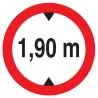 Panneau INTERD.VEHIC.DE +1.90M DE HAUT Taliaplast 624273