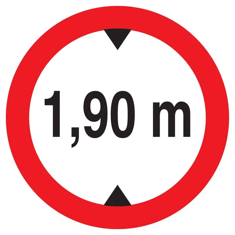 Panneau INTERD.VEHIC.DE +1.90M DE HAUT Taliaplast 622273