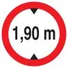 Panneau INTERD.VEHIC.DE +1.90M DE HAUT Taliaplast 622273