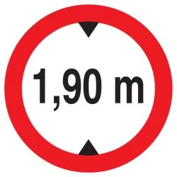 Panneau INTERD.VEHIC.DE +1.90M DE HAUT Taliaplast 623273