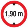 Panneau INTERD.VEHIC.DE +1.90M DE HAUT Taliaplast 623273