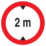 Panneau INTERD.VEHIC.DE +2.00M DE HAUT Taliaplast 624274