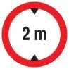 Panneau INTERD.VEHIC.DE +2.00M DE HAUT Taliaplast 627274