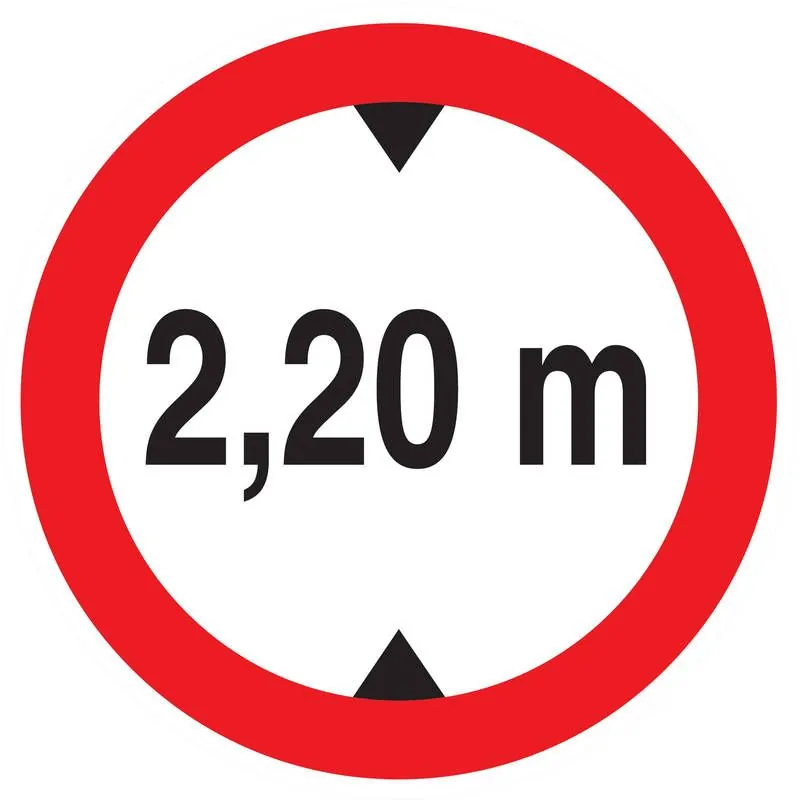Panneau INTERD.VEHIC.DE +2.20M DE HAUT Taliaplast 624275