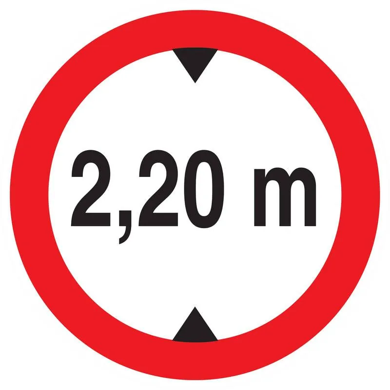 Panneau INTERD.VEHIC.DE +2.20M DE HAUT Taliaplast 627275