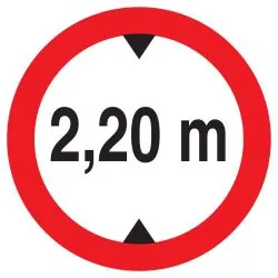 Panneau INTERD.VEHIC.DE +2.20M DE HAUT Taliaplast 622275