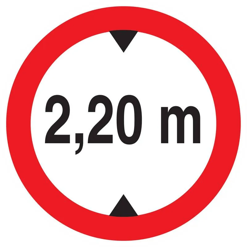 Panneau INTERD.VEHIC.DE +2.20M DE HAUT Taliaplast 622275