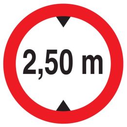 Panneau INTERD.VEHIC.DE +2.50M DE HAUT Taliaplast 624276