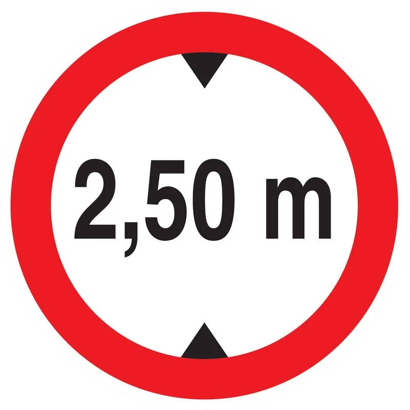 Panneau INTERD.VEHIC.DE +2.50M DE HAUT Taliaplast 624276
